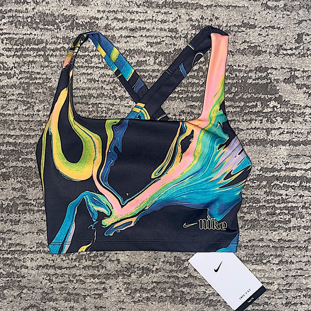 NWT NIKE AURORA MARBLED SPORTS BRA SIZE XS